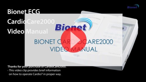 Bionet Cardiocare 2000 Ecg User Manual