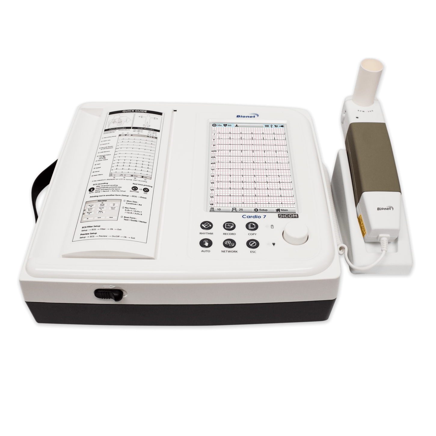 Cardio7-S Bionet Interpretive Electrocardiogram ECG EKG Machine with Spirometry