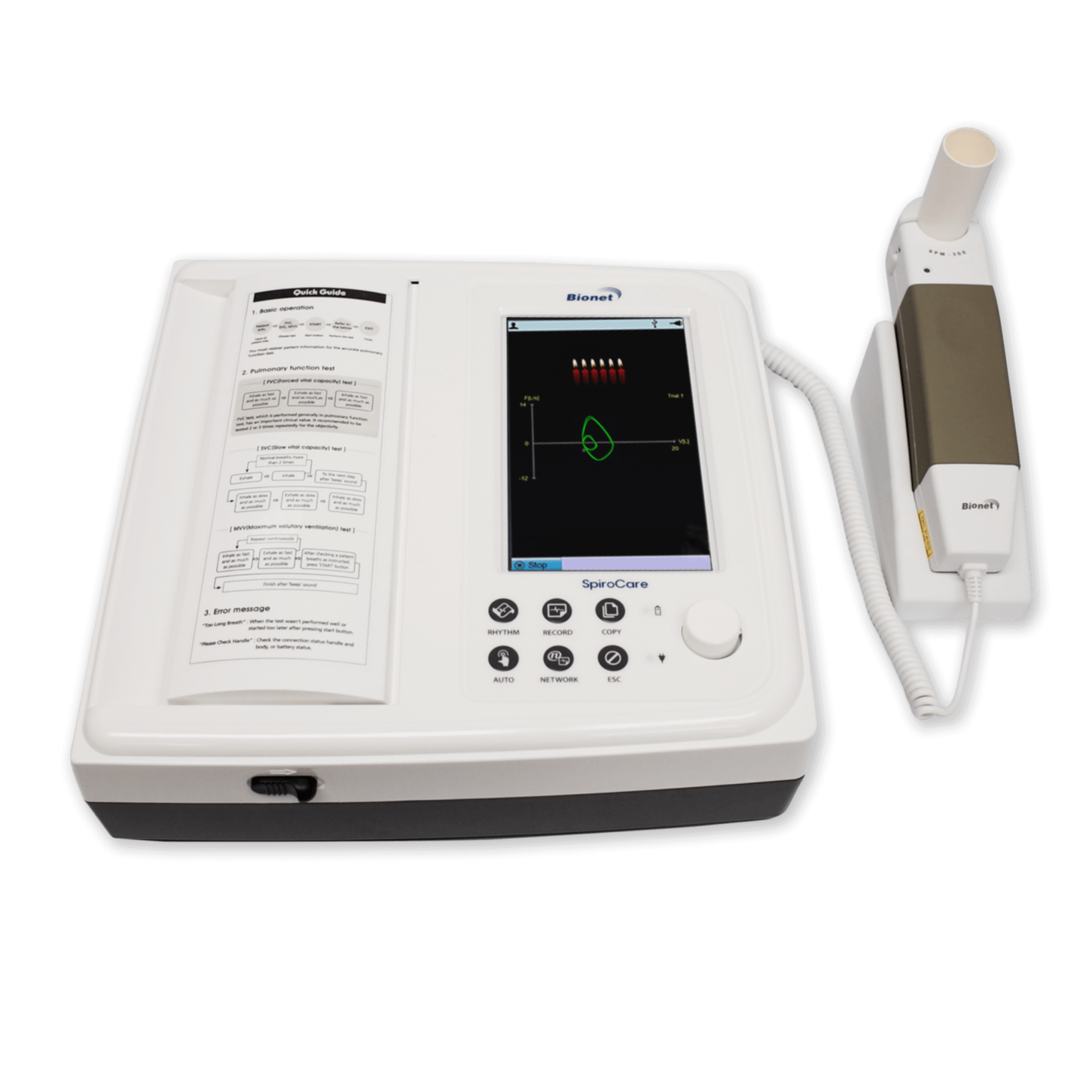SpiroCare Bionet Pulmonary Function Testing Spirometer
