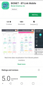 BT-Link Bionet Veterinary Monitor Mobile App_Google Play BT-Link Bionet Veterinary Monitor Mobile App_Google Play