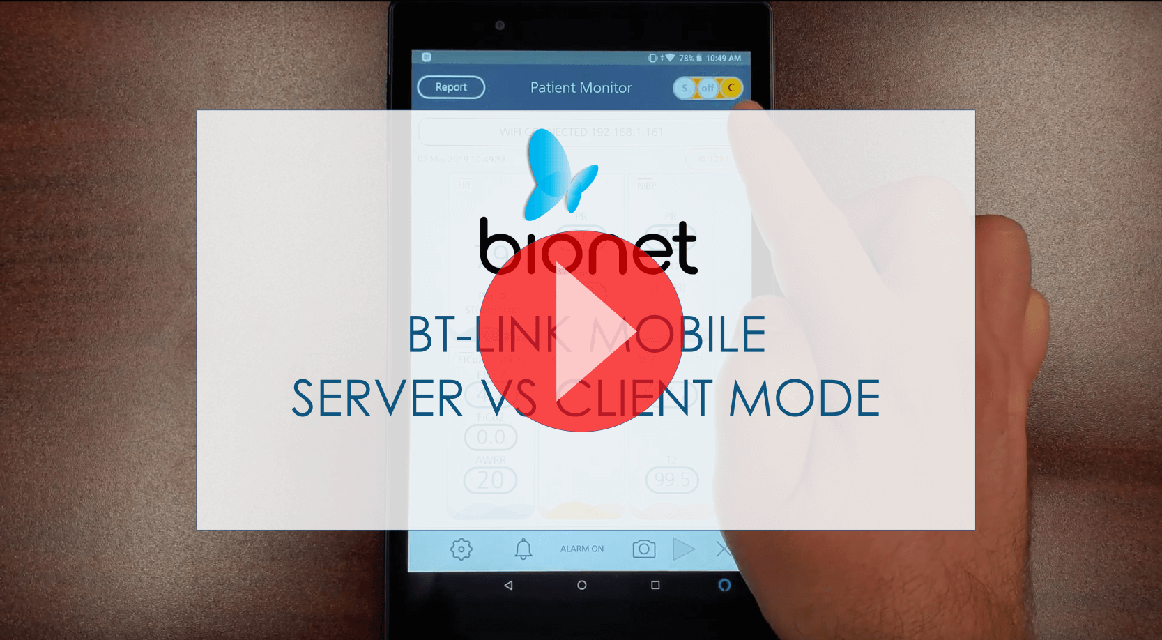 BT-Link Mobile - Veterinary Monitor Mobile App - Bionet America