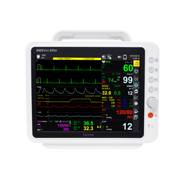 BM5Vet Elite - Bionet Multi-Parameter Touch Screen Veterinary Monitor