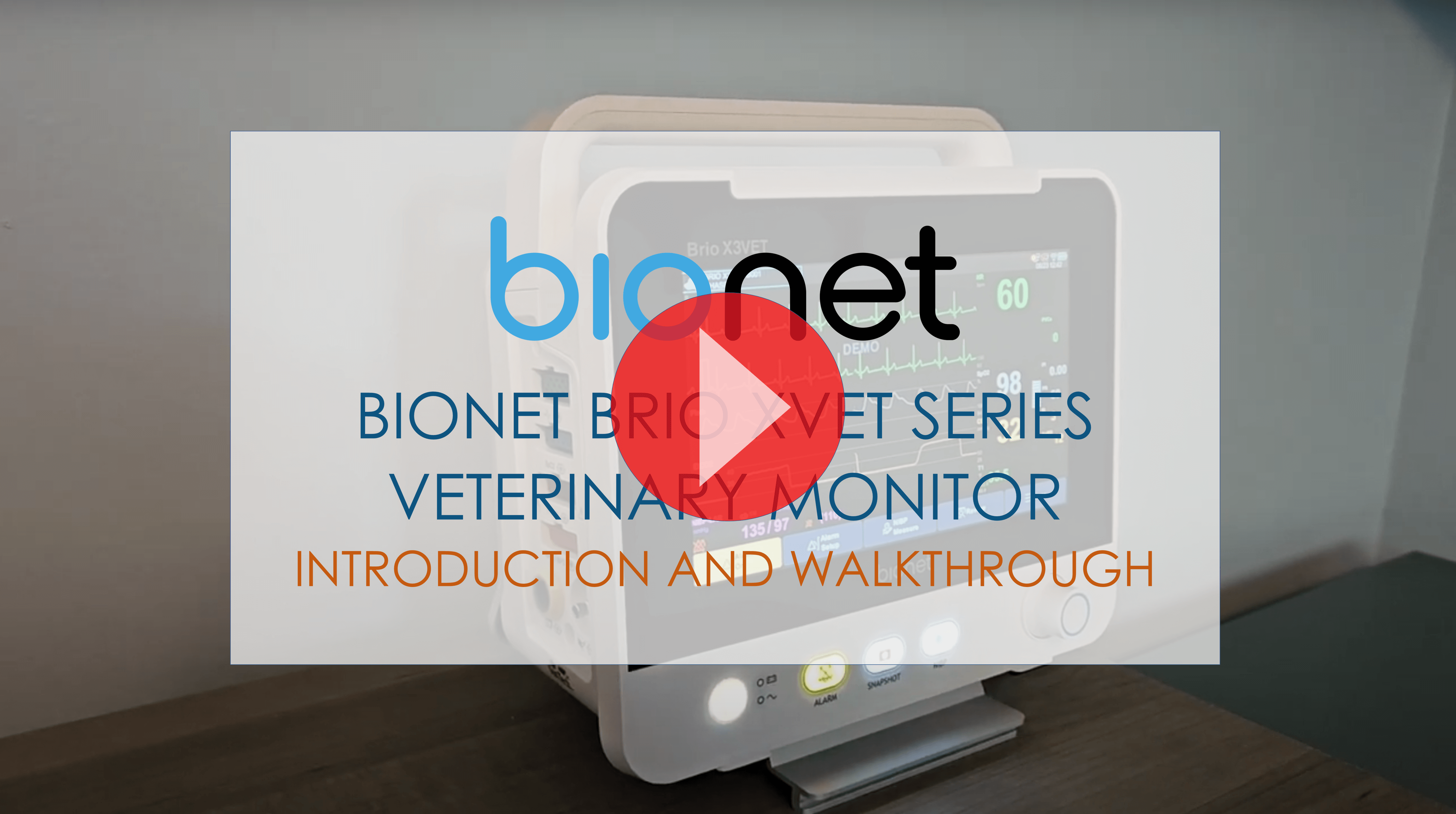 BIONET BRIO XVET SERIES Introduction and Walkthrough