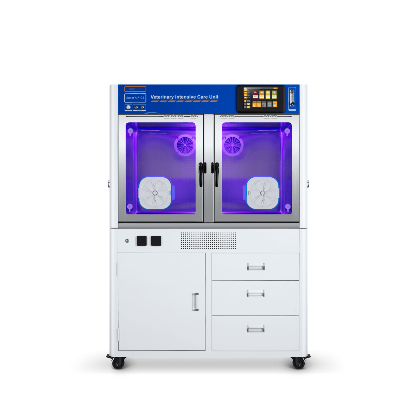Blue light C2 on rolling drawer